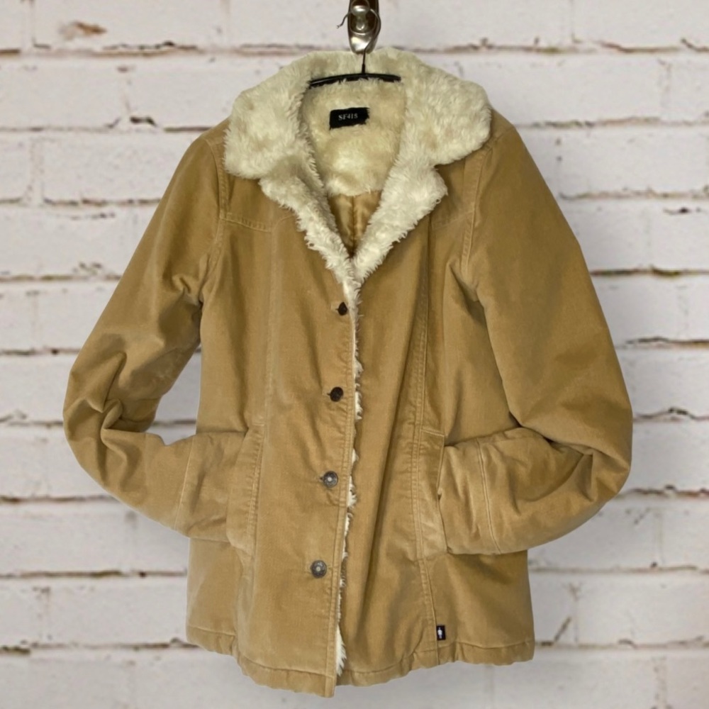 SF415 Y2K Vintage | ๐๐ Sherpa Trimmed Corduroy Trucker/Penny Lane Jacket.